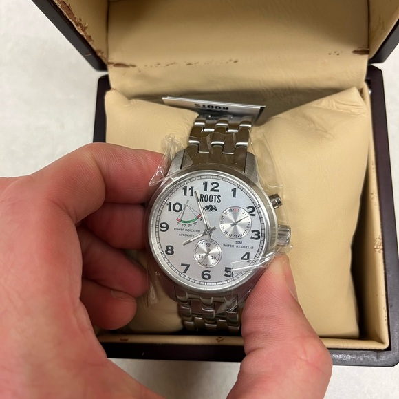 Roots Eco Automatic men’s silver watch ultra rare and new - Picture 1 of 9